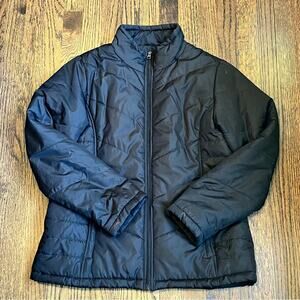 Faded Glory Black Jacket Gorpcore Warm Winter Outdoors Cozy Women’s Size Large